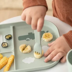 Done by deer Happy Dots foodie cutlery set 3 pieces, Green Hot