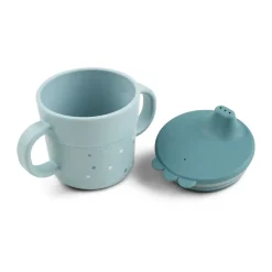 Done by deer Happy Dots foodie sippy cup 21.5 cl, Blue Outlet