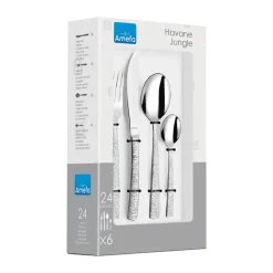 Amefa Havanne Jungle cutlery set 24 pieces, Stainless steel Silver-coloured Online