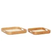 Hübsch tray 2-pack, Wood Hot