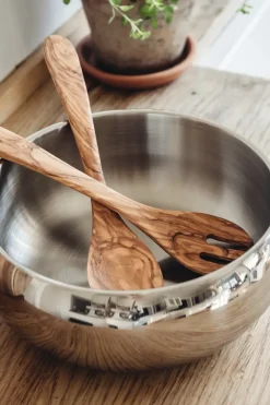 Heirol salad cutlery olive wood 2-pieces, 30 cm Brown Discount