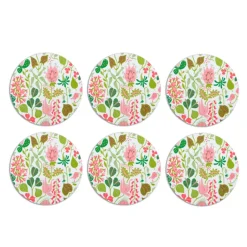 Opto Design Herbarium coaster 6-pack, pink GreenWhite Discount