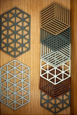Zone Denmark Hexagon trivet, Terracotta Brown New