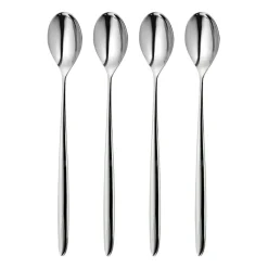 Robert Welch Hidcote Bright latte spoon 4-pack, Stainless steel Silver-coloured