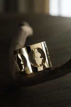 Hilke Collection Hilke X Moomin Napkin Rings Moomintroll 2-pack, Brass Gold-coloured Hot