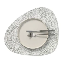 LIND DNA Hippo placemat curve M, White- Grey Sale