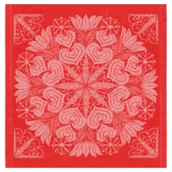Ekelund Linneväveri Hjärtbo napkin 35x35 cm, Red Online