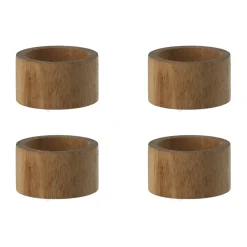 Scandi Living Hollow napkin ring Ø5 cm 4-pack, Acacia Brown Sale