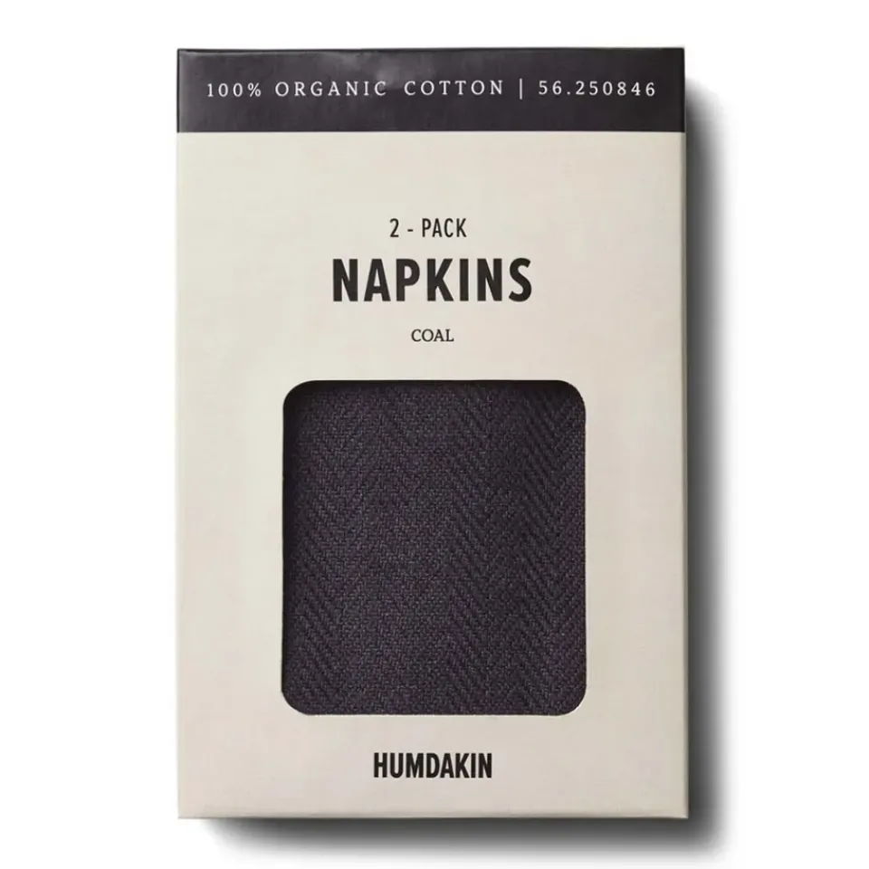 Humdakin fabric napkin 40x40 cm 2-pack, Coal Black