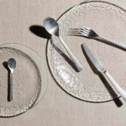 Broste Copenhagen Hune cutlery 16 pcs, Brushed satin hammered Silver-coloured Sale
