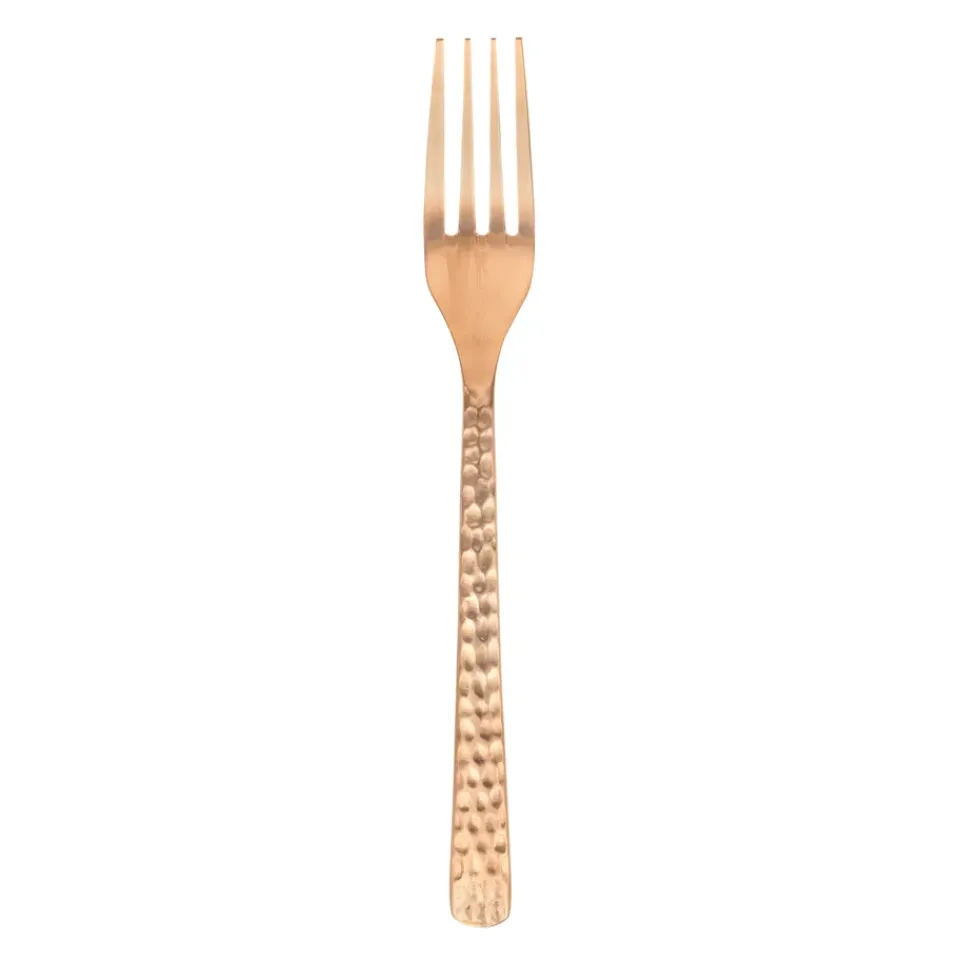 Broste Copenhagen Hune fork, copper hammered Gold-coloured Best