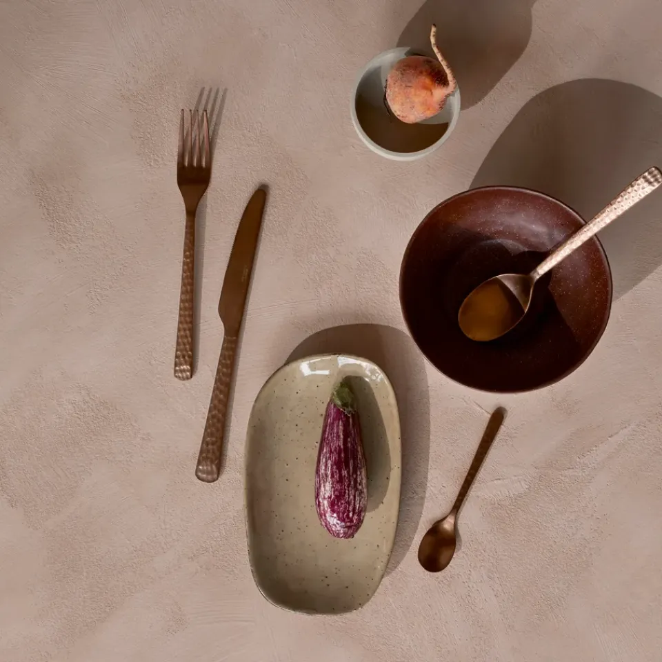 Broste Copenhagen Hune fork, copper hammered Gold-coloured Best