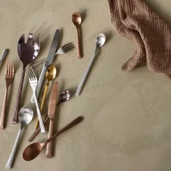 Broste Copenhagen Hune fork, copper hammered Gold-coloured Best