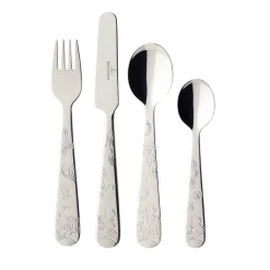 Villeroy & Boch Hungry as a Bear children's cutlery 4 pieces, Stainless steel Silver-coloured Clearance