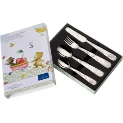Villeroy & Boch Hungry as a Bear children's cutlery 4 pieces, Stainless steel Silver-coloured Clearance