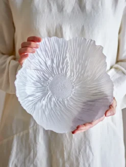 Bloomingville Iani bowl glass Ø26 cm, White Outlet