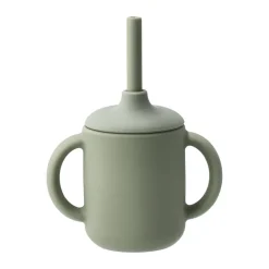 Scandi Living Idun mug with silicone straw 120 ml, Green Outlet