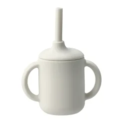 Scandi Living Idun mug with silicone straw 120 ml, Vanilla White Outlet