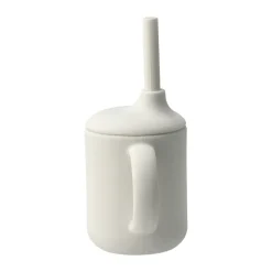 Scandi Living Idun mug with silicone straw 120 ml, Vanilla White Outlet