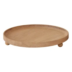 OYOY Inka wooden tray round Ø30 cm, Nature Brown Clearance