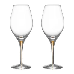 Orrefors Intermezzo Balance wine glass 44 cl 2-pack, Gold Gold-coloured Best