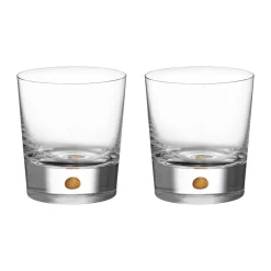 Orrefors Intermezzo double old fashioned 40 cl 2-pack, Gold Gold-coloured Clearance
