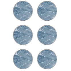 Åry Home Japanese Landscape coaster 6-pack, Ocean Blue Discount