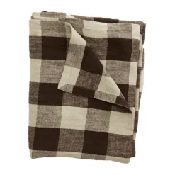 Olsson & Jensen Johanna linen tablecloth 150x300 cm, Brown/natural BrownWhite Clearance