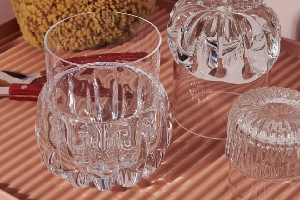 Kosta Boda Jomo drinking glass 30 cl, Clear Transparent New