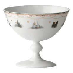 Wik & Walsøe Julemorgen Story bowl on foot, Ø13 cm GreyGreenGold-colouredWhite Online