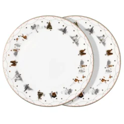 Wik & Walsøe Julemorgen Story plate 25 cm 2-pack, -multi White Sale