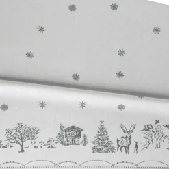 Wik & Walsøe Julemorgen tablecloth, White-green, 140x340 cm WhiteGreen Clearance