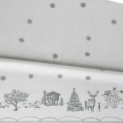 Wik & Walsøe Julemorgen tablecloth, White-green, 140x240 cm WhiteGreen