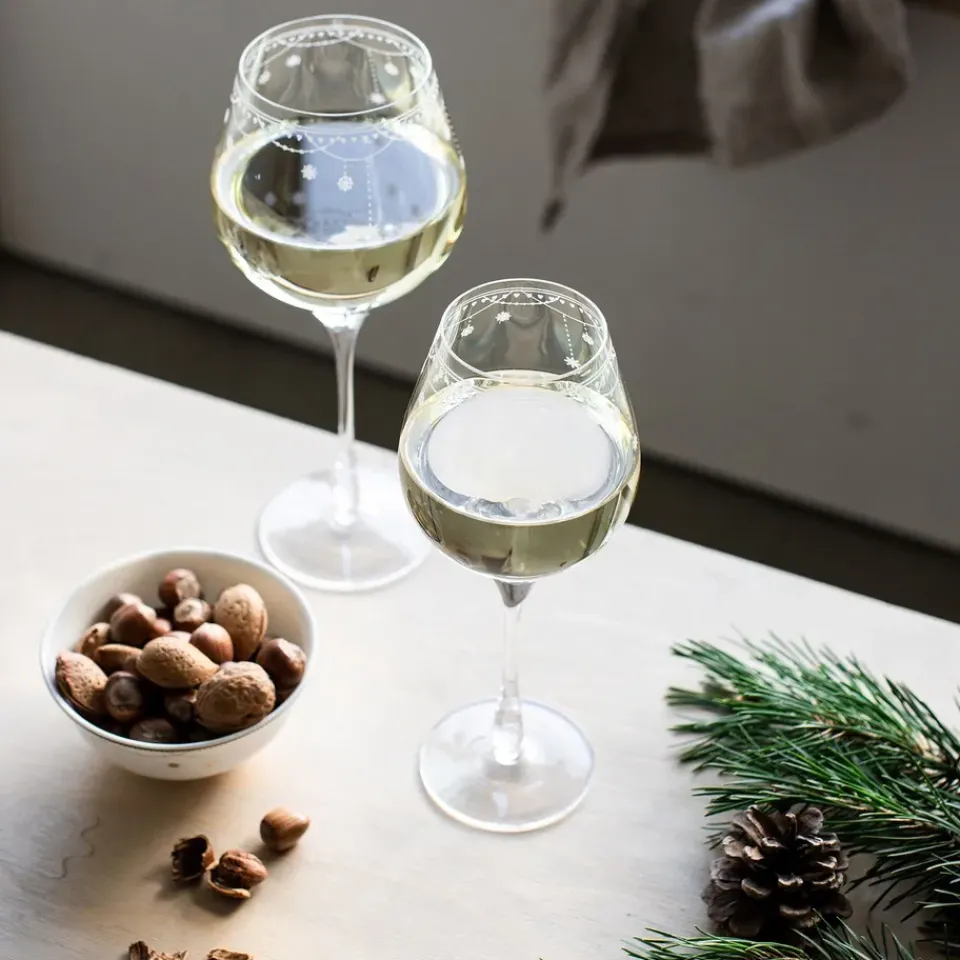 Wik & Walsøe Julemorgen white wine glass, 40 cl Transparent Hot
