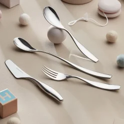 Hardanger Bestikk Julie children's cutlery 4 pieces, Stainless steel Silver-coloured Outlet