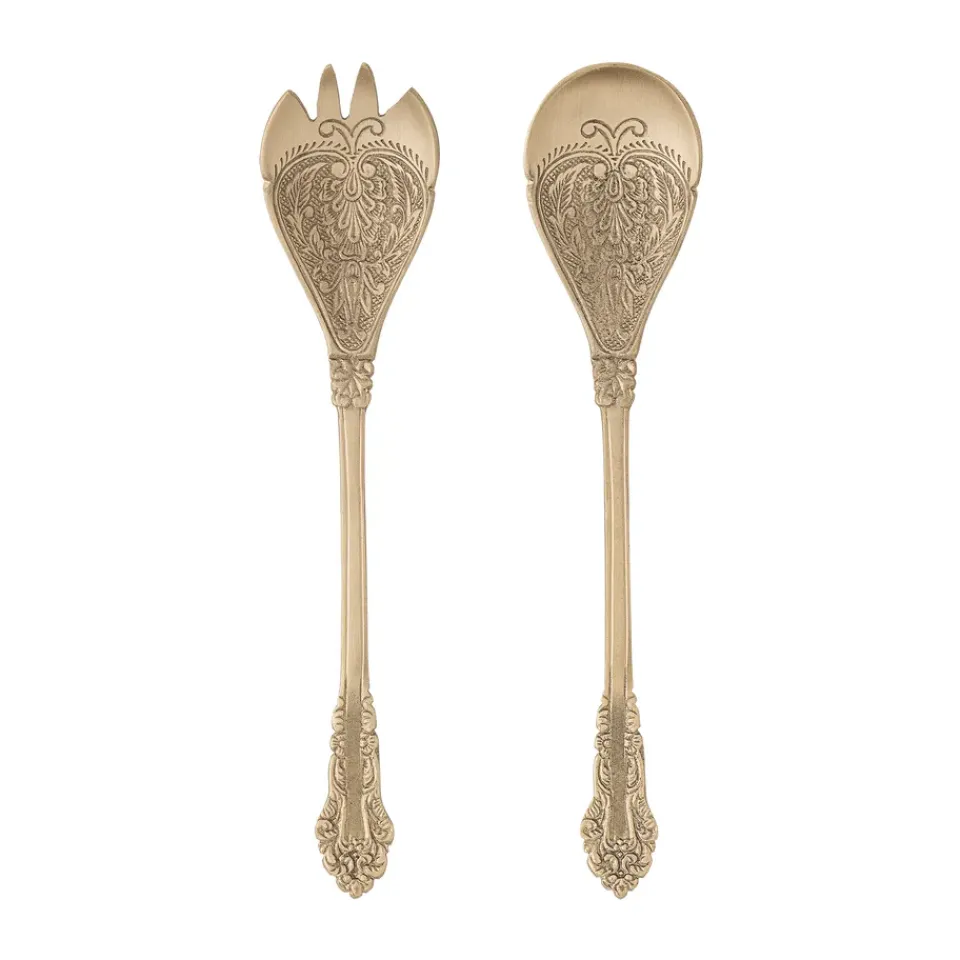 Bloomingville Kalima salad servers 2 pieces, Brass Gold-coloured Online
