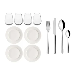 Scandi Living Karlevi drinking glass 4-pack, 33 cl White Hot