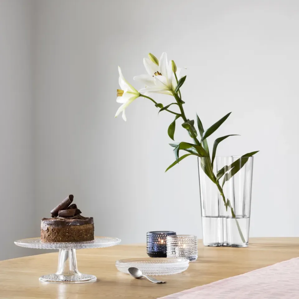 Iittala Kastehelm cake stand small, clear Transparent Outlet