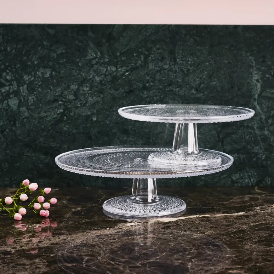 Iittala Kastehelm cake stand small, clear Transparent Outlet