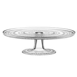 Iittala Kastehelmi cake plate, large, 31.5 cm Transparent Online