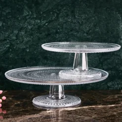 Iittala Kastehelmi cake plate, large, 31.5 cm Transparent Online