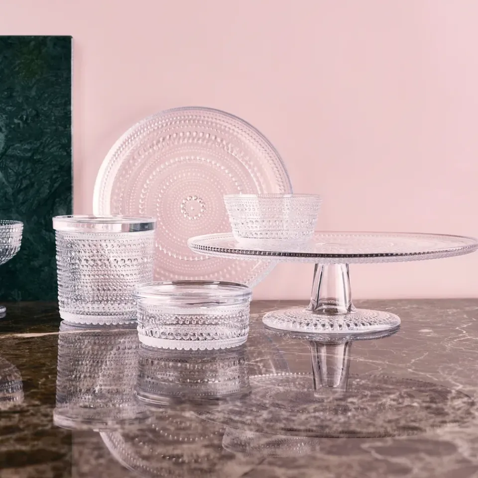 Iittala Kastehelmi cake plate, large, 31.5 cm Transparent Online
