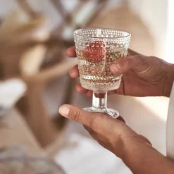 Iittala Kastehelmi drinking glass with stem 26 cl 2-pack, Clear Transparent Discount