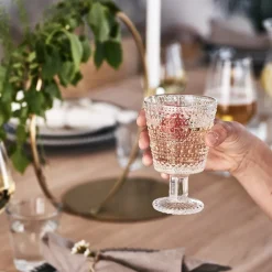 Iittala Kastehelmi drinking glass with stem 26 cl 2-pack, Clear Transparent Discount