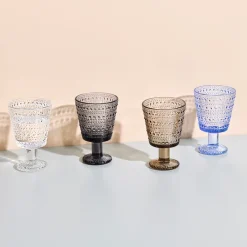 Iittala Kastehelmi drinking glass with stem 26 cl 2-pack, Linnen Beige Hot