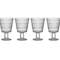Iittala Kastehelmi water glass on base 26 cl 4-pack, clear Transparent Discount
