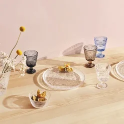 Iittala Kastehelmi water glass on base 26 cl 4-pack, clear Transparent Discount