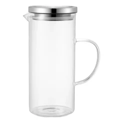 Dorre Kay jug 1.3 L, Glass-stainless steel Transparent Best