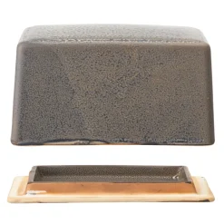 Bloomingville Kendra butter dish stone, Grey Clearance