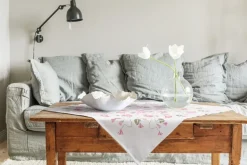 Ekelund Linneväveri Åkervinda tablecloth 75x75 cm, Pink Clearance